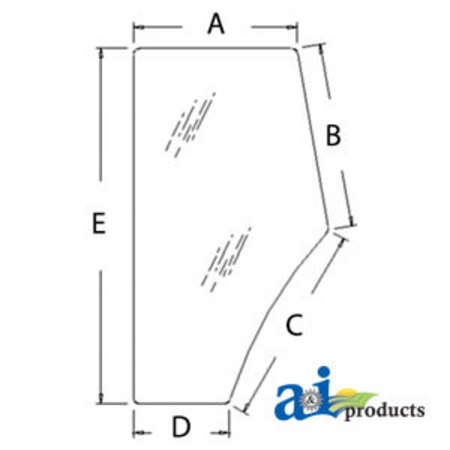 A & I PRODUCTS Glass, Door (LH) 62.75" x35.25" x4.75" A-E9NN94032N18BB